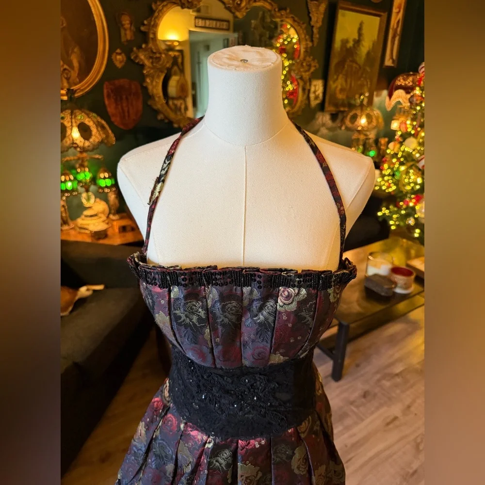 Bebe vintage goth Rose Bubble Dress— Small - Picture 11 of 12